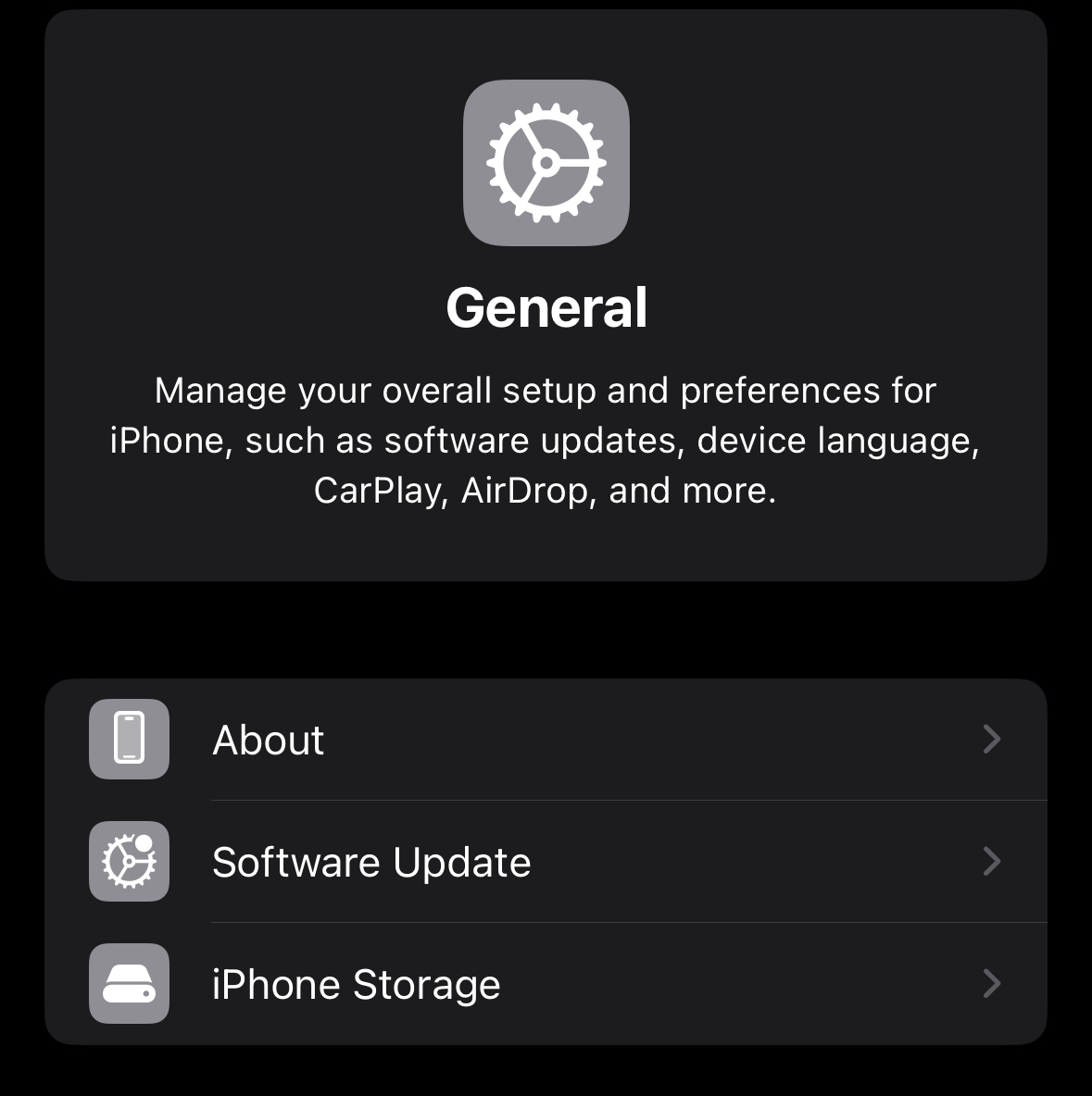 Showing Options under General Settings